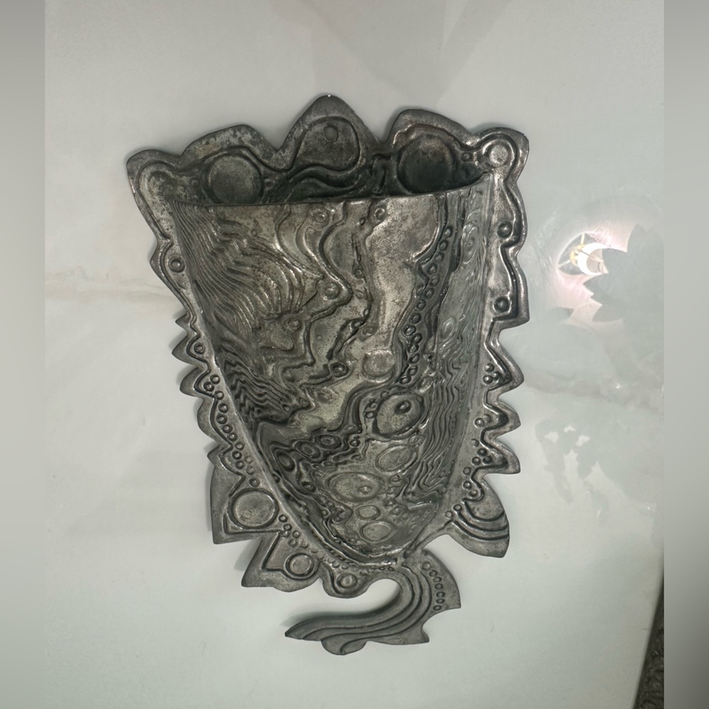🧜‍♀️Mermaid Vibes ! RARE Don Drumm Silver Wall pocket Sculpture signed by artist